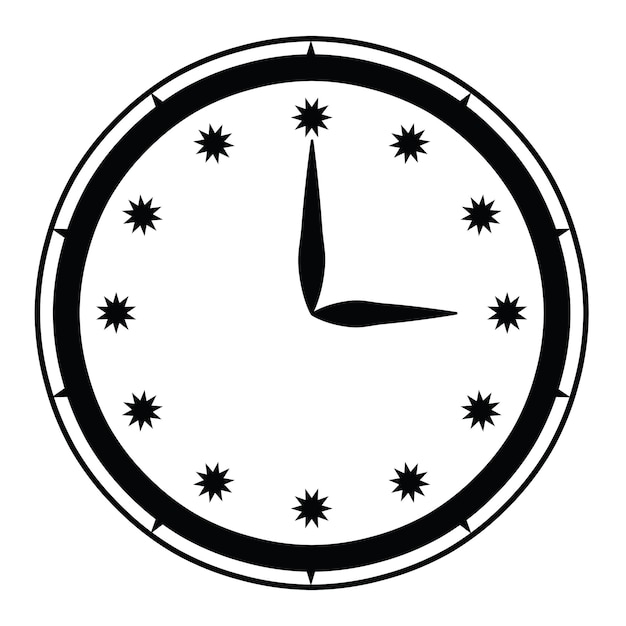 Значок вектора часов для веб-времени с иллюстрацией минут