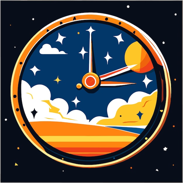 Vector clock vector illustration