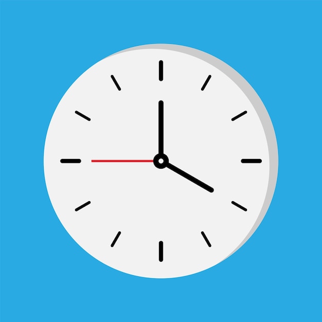 Clock Wall clock Minimalistic design clock Timer Vector