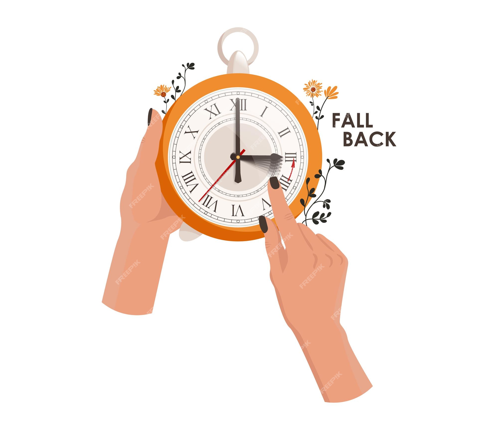 Premium Vector | The clocks moves forward one hour to daylightsaving time