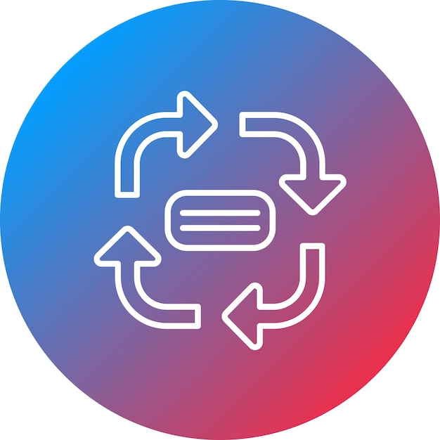 Clockwise flow chart icon vector image can be used for data analytics