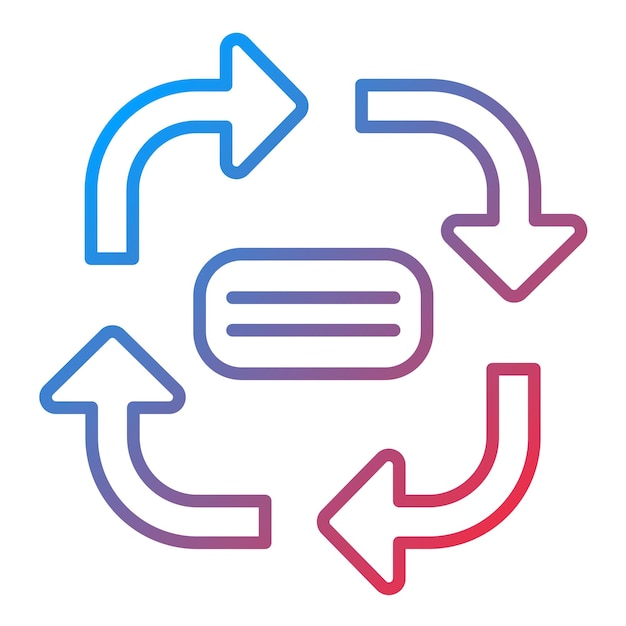 Clockwise Flow Chart icon vector image Can be used for Data Analytics