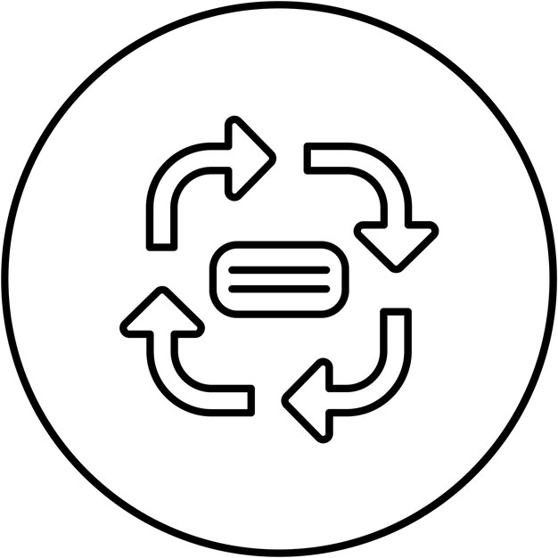 Immagine vettoriale dell'icona del diagramma di flusso in senso orario può essere utilizzata per l'analisi dei dati