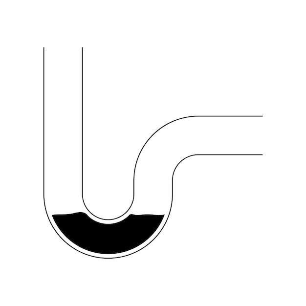Disegno di illustrazione vettoriale del logo di tubi intasati