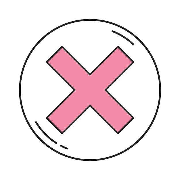 Vector close or delete button icon remove cancel exit symbol vector illustration