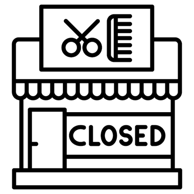 Close Shop Vector Illustration