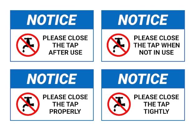 Close The Tap Sign Collection