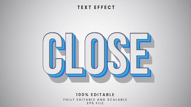 Close text effect