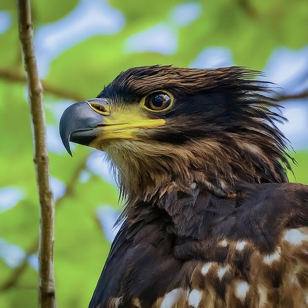 Vector close up of a black eagle close up of a black eagle