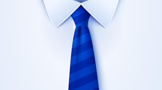 Close up of classic male shirt and tie