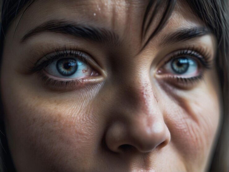 Vector close up of a female eye