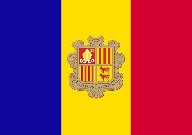 close up flag of Andorra