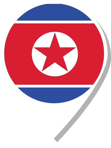 a close up of a flag of north korea with a white star