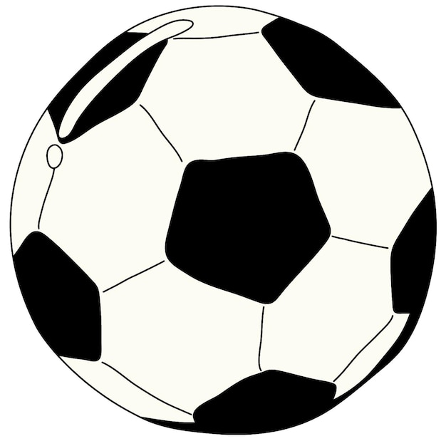 黒と白のデザインのサッカーボールのクローズアップ