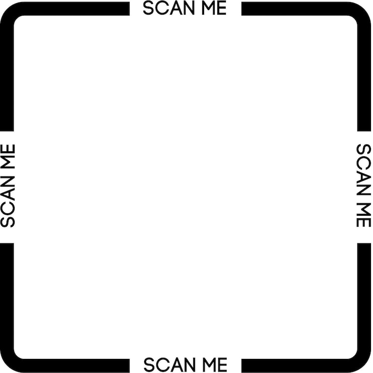 Vector a close up of a square frame with a black and white text