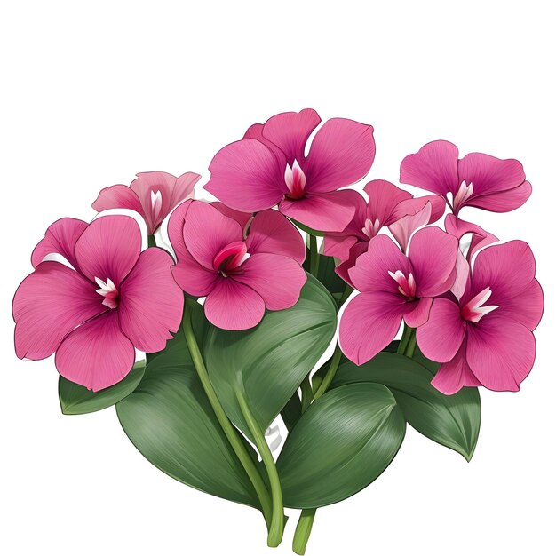 Vector close-up van roze cyclamen bloemen bloeien