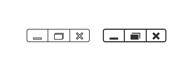 Close web window icon Minimize maximize and close button vector desing