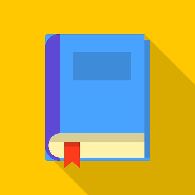 Closed book icon flat illustration of closed book vector icon for web