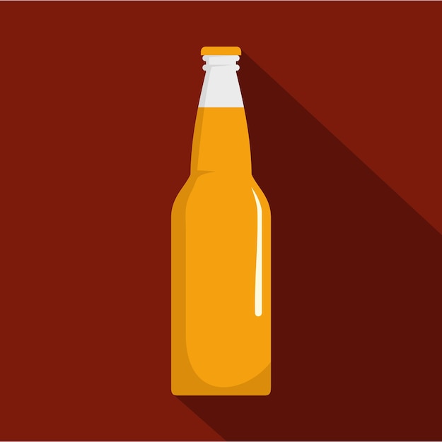 Vector closed bottle icon flat illustration of closed bottle vector icon for web