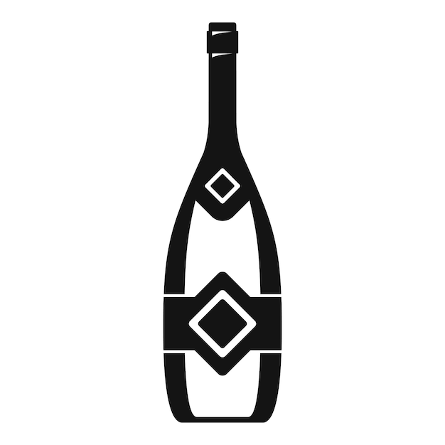 Closed champagne icon Simple illustration of closed champagne vector icon for web