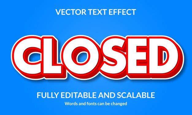 Closed Editable 3D text style effect