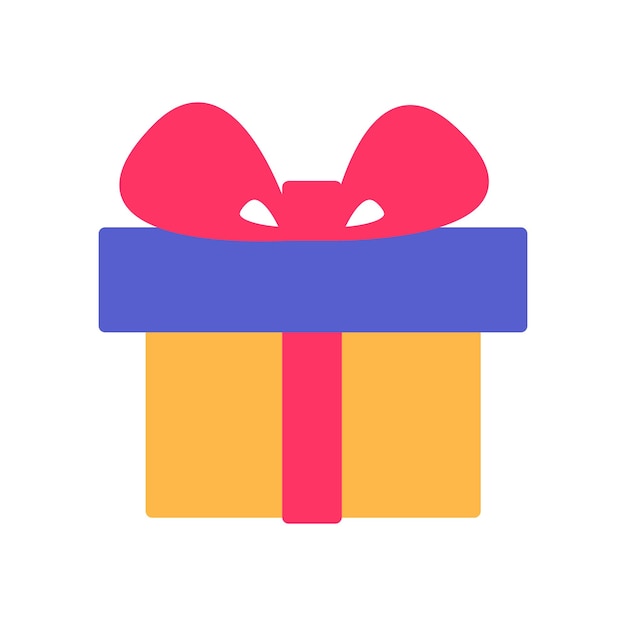 Closed Gift Box Birthday Party Color Stroke Icon