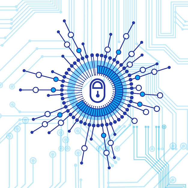 Closed lock access technology concept of data protection and security