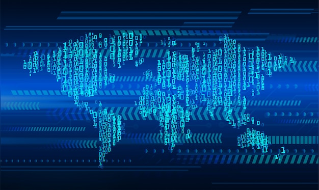 Lucchetto chiuso su sfondo digitale, sicurezza informatica mondiale