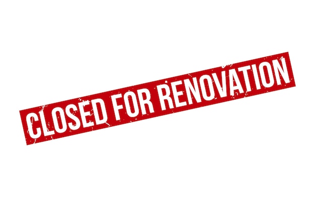 Closed for Renovation Rubber Stamp Seal Vector
