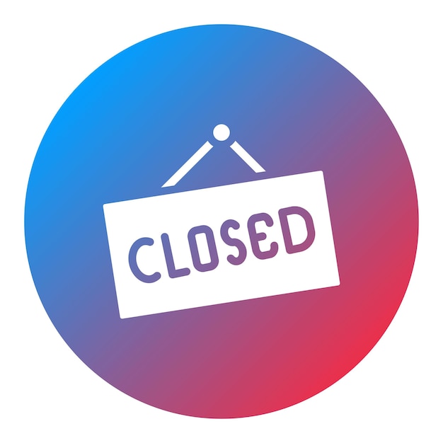 Vector closed sign icon vector image can be used for museum