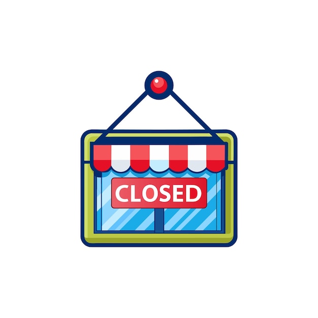 Vector closed sign