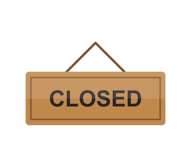 Closed sign