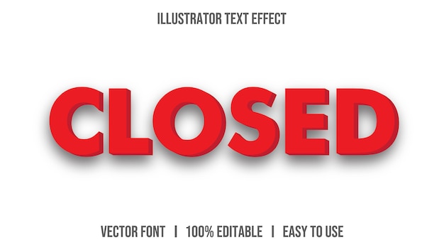 Closed  Text Effect