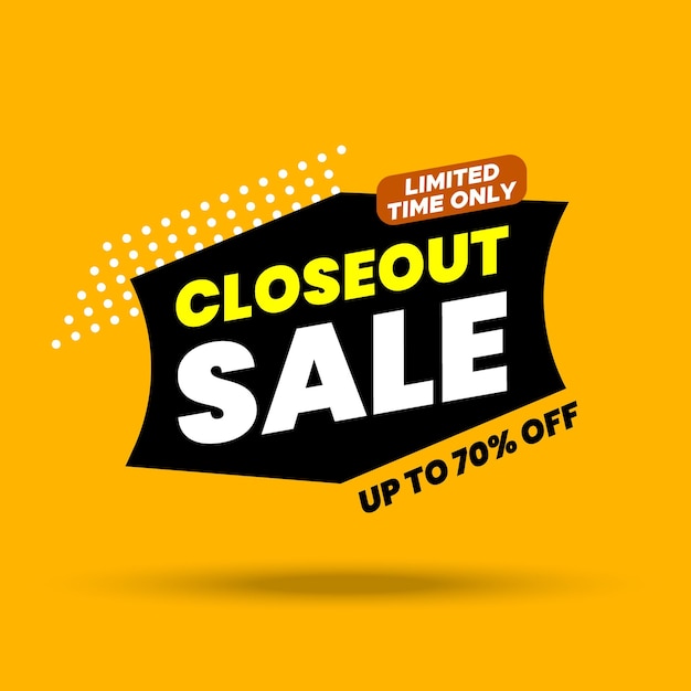 Closeout verkoop banner afbeelding