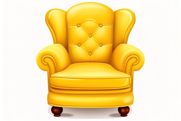 Крупный роскошный дизайн желтого кресла