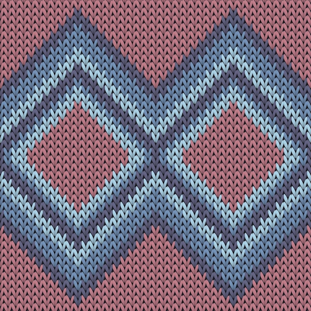 Vector closeup rhombus argyle knitting texture geometric