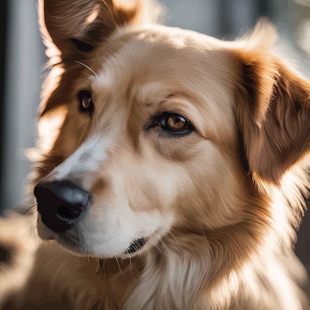 Vector a closeup shot of a dog with brown eyes looking into cameraa closeup shot of a dog with brown eyes l