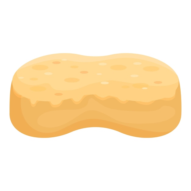 Closeup of a soft yellow sponge for cleaning and bathing
