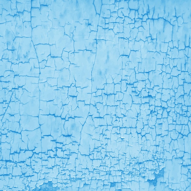 Vector closeup of the texture of blue peeling plaster an old plastered wall