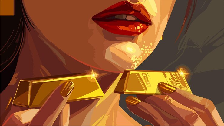 Vector 女性が握っているクローズアップベクトルイラスト