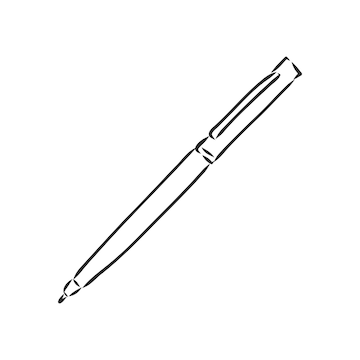 Premium Vector | Closeup view pen vector sketch on a white background