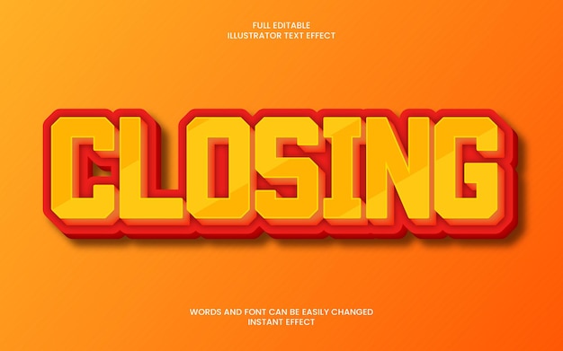 Closing Text Effect