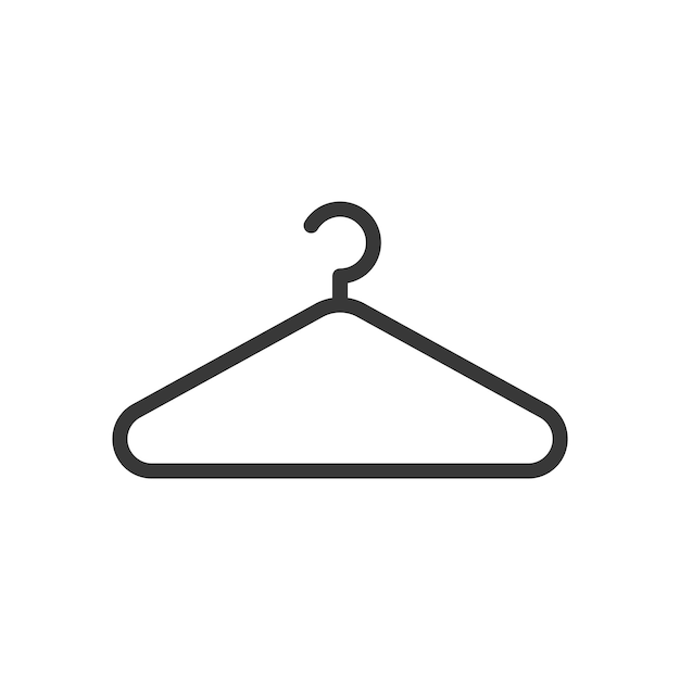 Vector cloth hanger flat line icon isolated vector illustration
