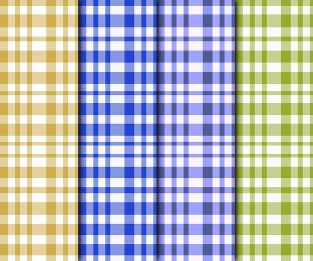 Vector cloth pattern collection in different colors