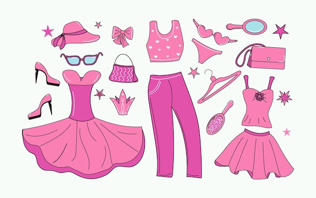 Vector clothes barbie