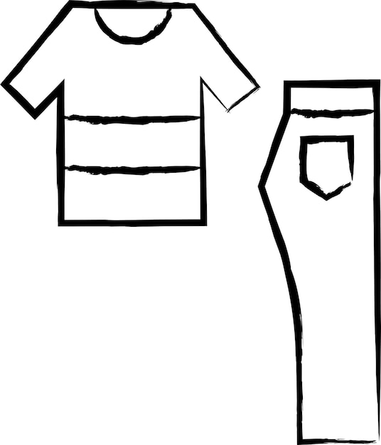 Vector clothes hand drawn vector illustration