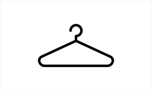 Vector clothes hanger icon, outline style