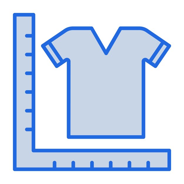 Clothes Measurement Blue Tone Illustration