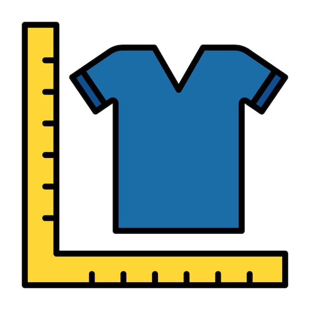 Clothes Measurement Flat Illustration