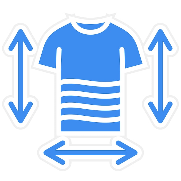 Vector clothes measurement icon style